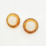 Load image into Gallery viewer, DE043. Diamond Silver Gemstone Round Studs
