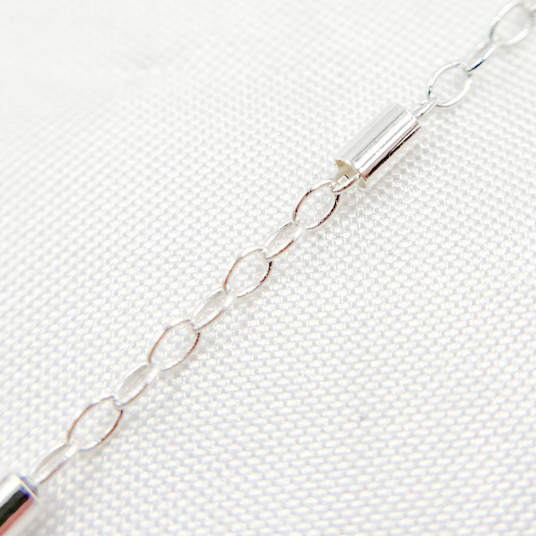 1203SS. Sterling Silver Tube Satellite Chain