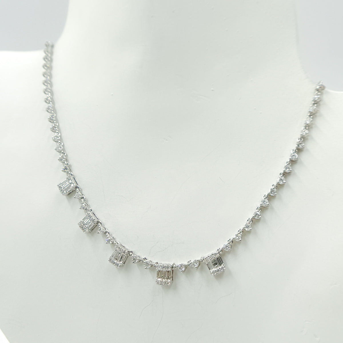 Gold Diamond Dangle Necklace