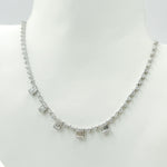 Load image into Gallery viewer, NK401355. 14K Solid Gold Diamond Dangle Necklace
