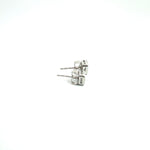 Load image into Gallery viewer, ESH59106W. 14k Solid White Gold Diamond Rectangle Studs
