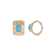14K Solid Gold Diamond and Gemstone Charm