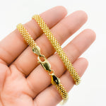 Load image into Gallery viewer, 500J02TULIPAN. 14K Solid Gold Bismark Mesh Necklace