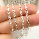 Load image into Gallery viewer, 925 Sterling Silver Marina and Cable Link Chain. V173SS
