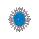 Load image into Gallery viewer, CR97315TQ11X9. 14K Solid Gold DIamond and Turquoise Ring