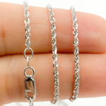 Load image into Gallery viewer, 030CRDP0L8LWG. 14K Solid White Gold Rope Chain
