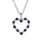 Load image into Gallery viewer, PHD38921. 14K Solid Gold Diamond and Gemstone Heart Shape Necklace