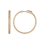 Load image into Gallery viewer, EHR56958. 14K Solid Gold Diamond Hoops
