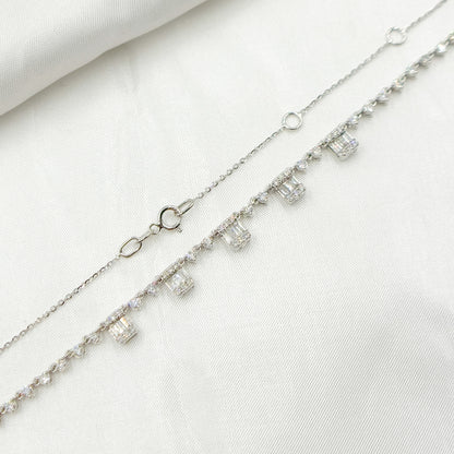 Buy 14K Solid Gold Diamond Dangle Necklace