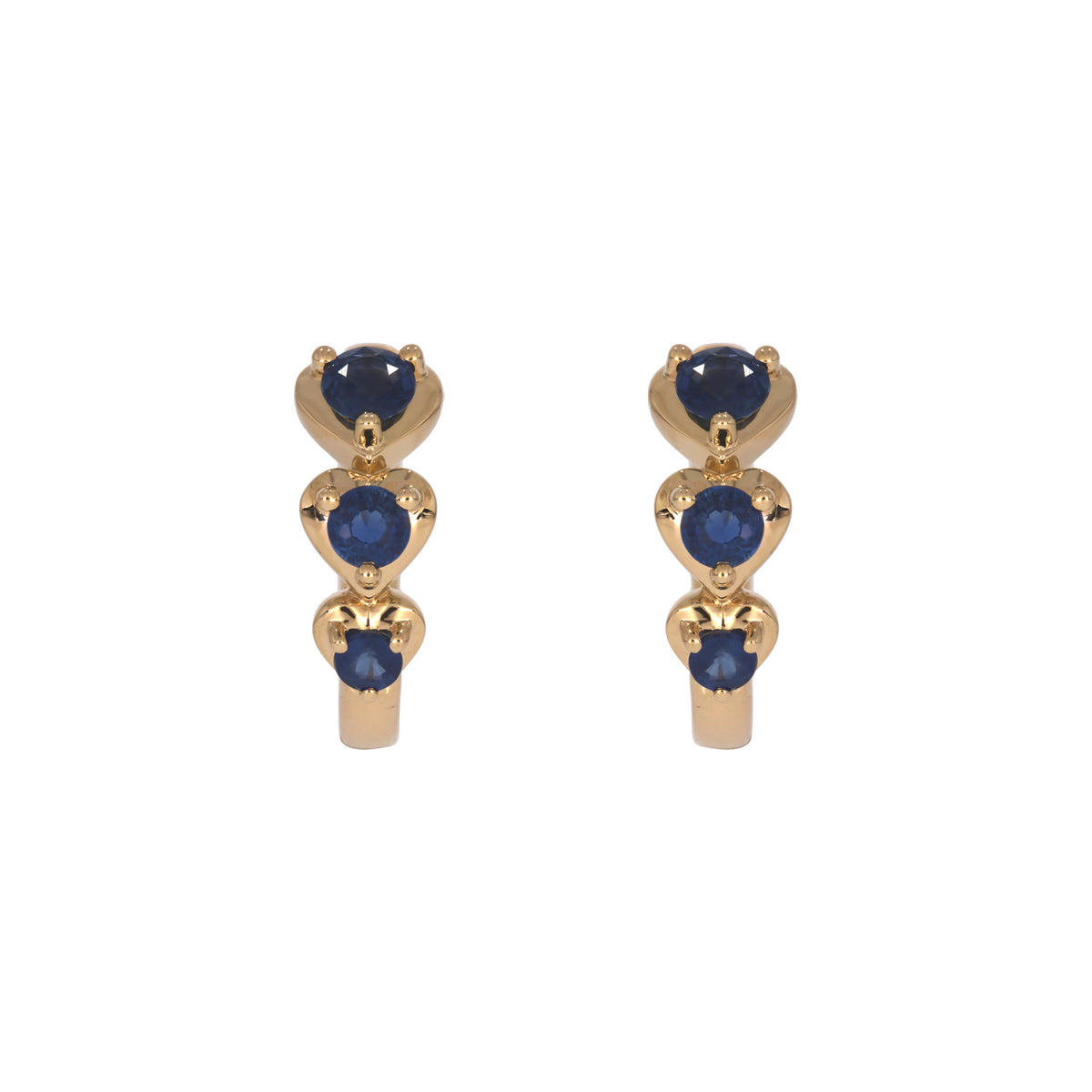 EHZ57588. 14K Solid Gold Fancy Gemstone Hoops