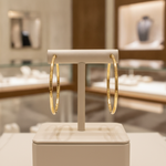 Load image into Gallery viewer, GER159. 14K Gold Hollow Smooth Hoop Earrings