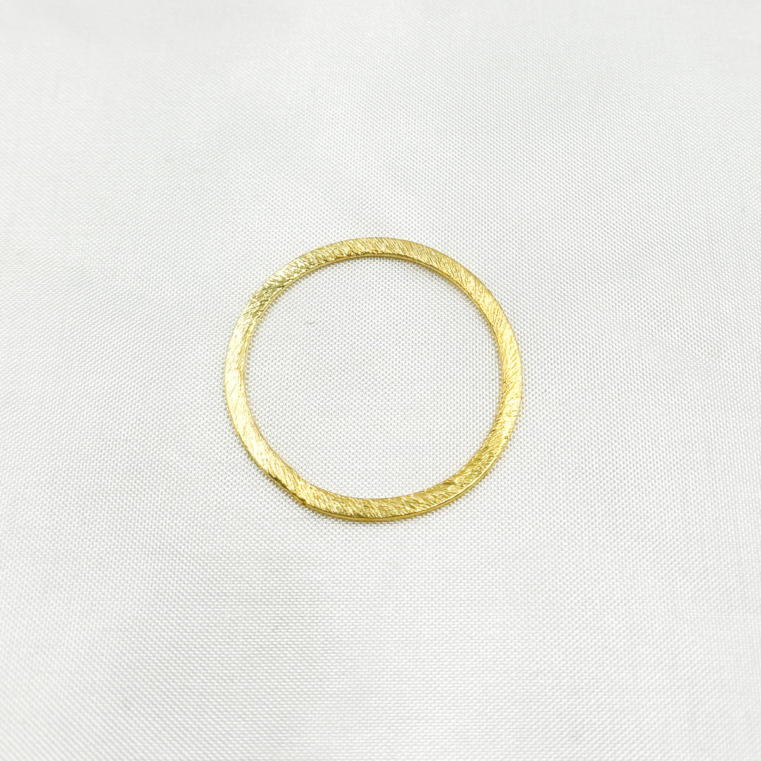 BS4-GP. Sterling Silver Gold Plated Circle Connector 25mm