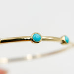 Load image into Gallery viewer, BNZ68414. 14K Solid Yellow Gold and Gemstone Bangle