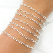 Z23SS. Sterling Silver Oval & Mariner Link Chain