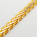 Load image into Gallery viewer, 0502213SG. Sterling Silver and Gold Plated Flat Wheat Necklace
