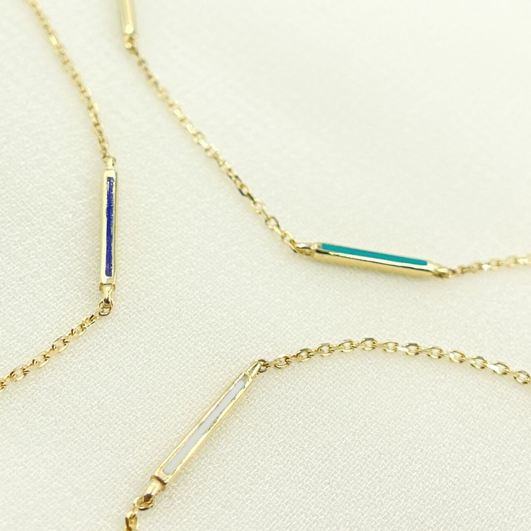 Solid Gold Enamel Bracelet