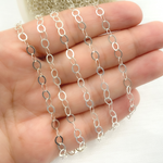 Load image into Gallery viewer, 925 Sterling Silver Flat Oval Link Chain. 678FSS
