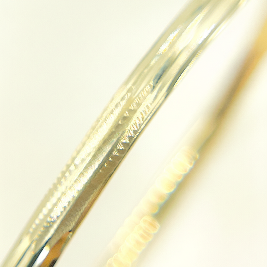 Bangle16. 14K Solid Gold Matte Textured Bangle