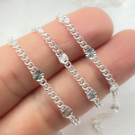 Load image into Gallery viewer, 925 Sterling Silver Curb &amp; Diamond Cut Marina Link Chain. Y119SS
