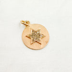 Load image into Gallery viewer, DC432. Diamond Sterling Silver Round Star Charm
