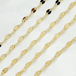 Load image into Gallery viewer, V68GP. Gold Plated 925 Sterling Silver Fancy Marina Link Chain
