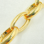 Load image into Gallery viewer, Gold Plated 925 Sterling Silver Smooth Oval Link Chain. V23GP
