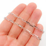 Load image into Gallery viewer, 080FVACLT5WG. 14K Solid White Gold Diamond Cut Paperclip Necklace