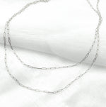 Load image into Gallery viewer, 1606OXNecklace. Oxidized  Sterling Silver Smooth Paperclip Necklace
