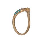Load image into Gallery viewer, RFF19754TQ. 18K Solid Gold Diamond &amp; Turquoise Ring