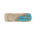 Load image into Gallery viewer, RAZ02826TQ. 14k Solid Gold Turquoise Fancy Ring