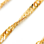 Load image into Gallery viewer, V318GF. 14K Gold Filled Twisted Singapore Unfinished Chain