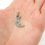 Load image into Gallery viewer, DC368. Diamond Sterling Silver Moon &amp; Star Charm
