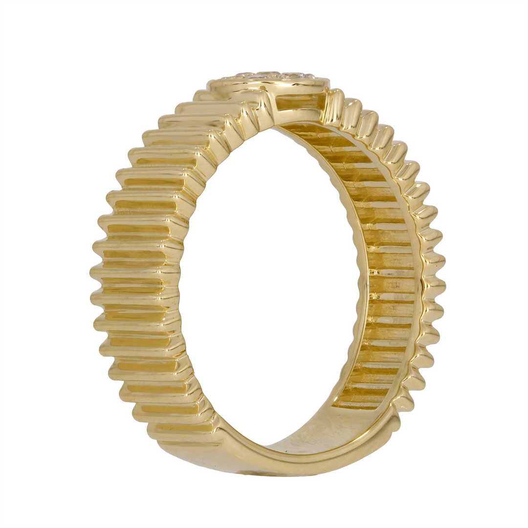 RFB18864. 14K Solid Yellow Gold Diamond Circle Ring