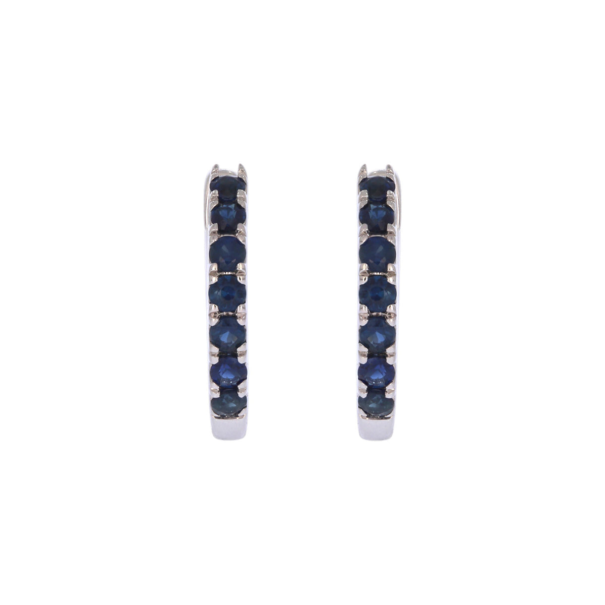 EHZ57450. 14K Solid Yellow Gold Gemstone Hoop Earrings