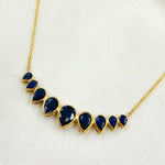 Load image into Gallery viewer, 14K Solid Gold Diamond Drops Necklace. CN96120
