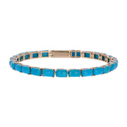 CB97381TQ6X4. 14K Solid Gold Turquoise Bracelet