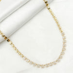 Load image into Gallery viewer, 14K Solid Gold Diamond Squares Necklace. NFP71428
