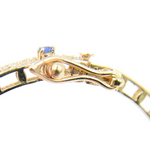 Load image into Gallery viewer, 14K Solid Gold Bangle with Diamonds and Stones. KG98
