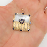 Load image into Gallery viewer, Buy Now Gold Square Heart Pendant