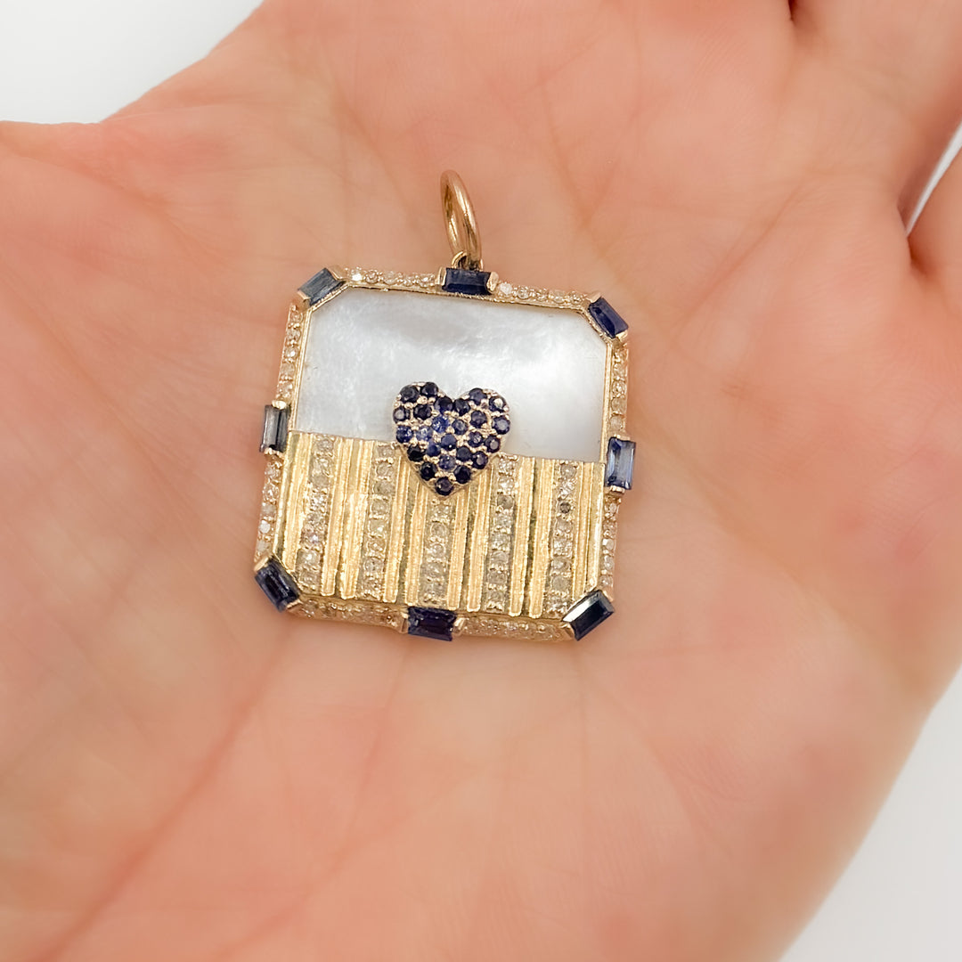 Buy Now Gold Square Heart Pendant