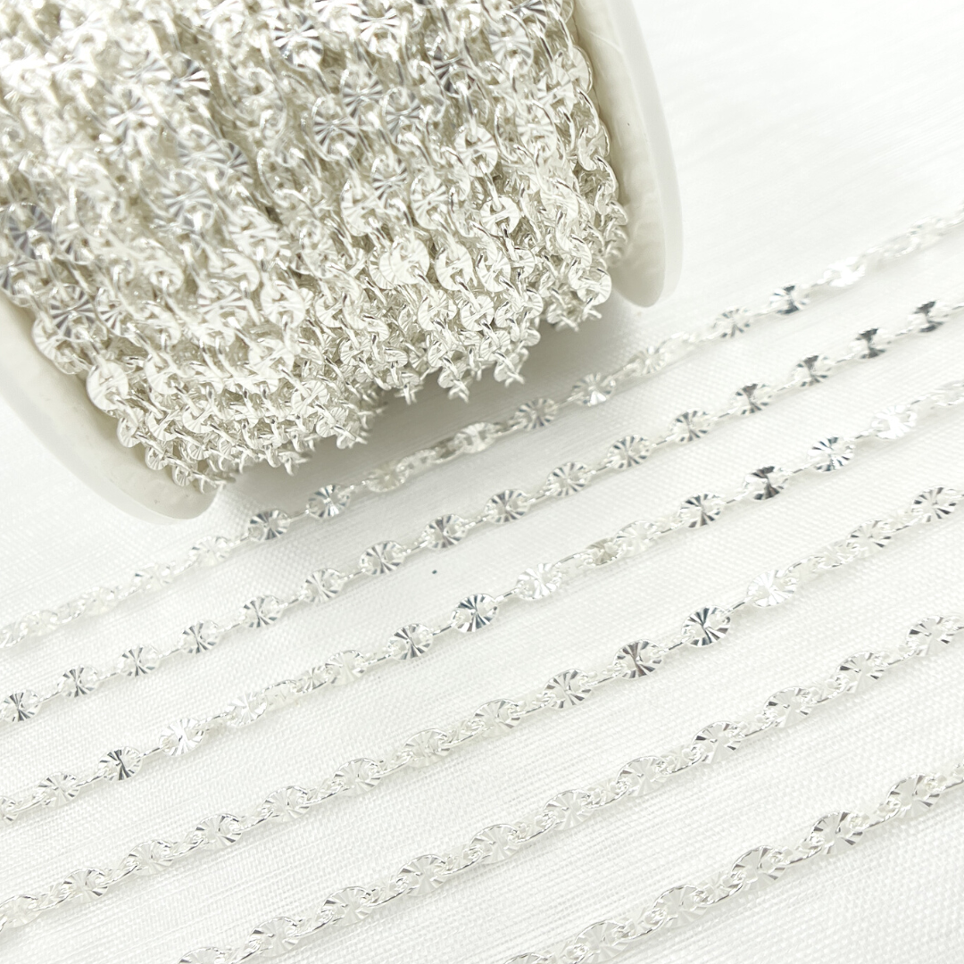 925 Sterling Silver Diamond Cut Marina Chain. V90SS