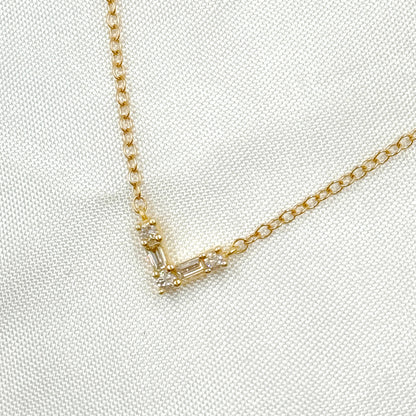 NFB70858. 14K Solid Gold Diamond Necklace
