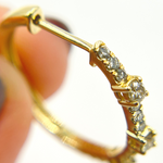 Load image into Gallery viewer, 14K Solid Gold Diamond Hoop Earrings. EHH56702
