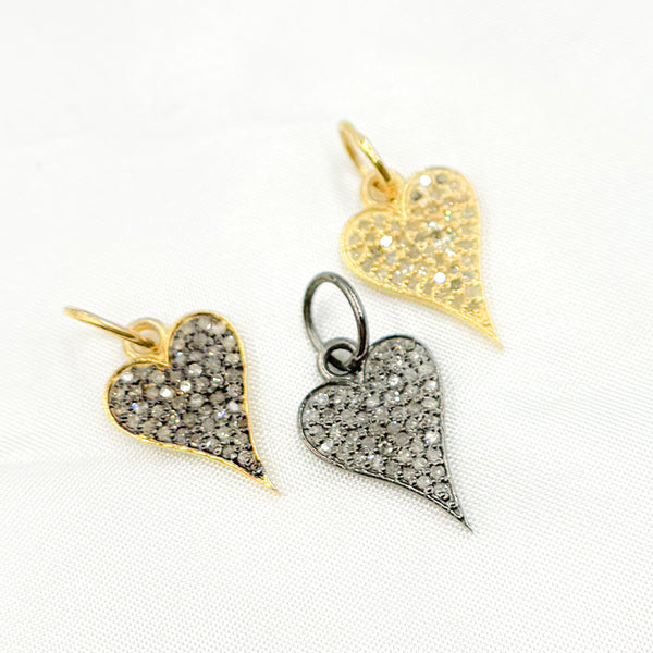 Diamond Sterling Silver Heart Pendant