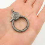 Load image into Gallery viewer, DC703. Diamond Sterling Silver Round Trigger Clasp
