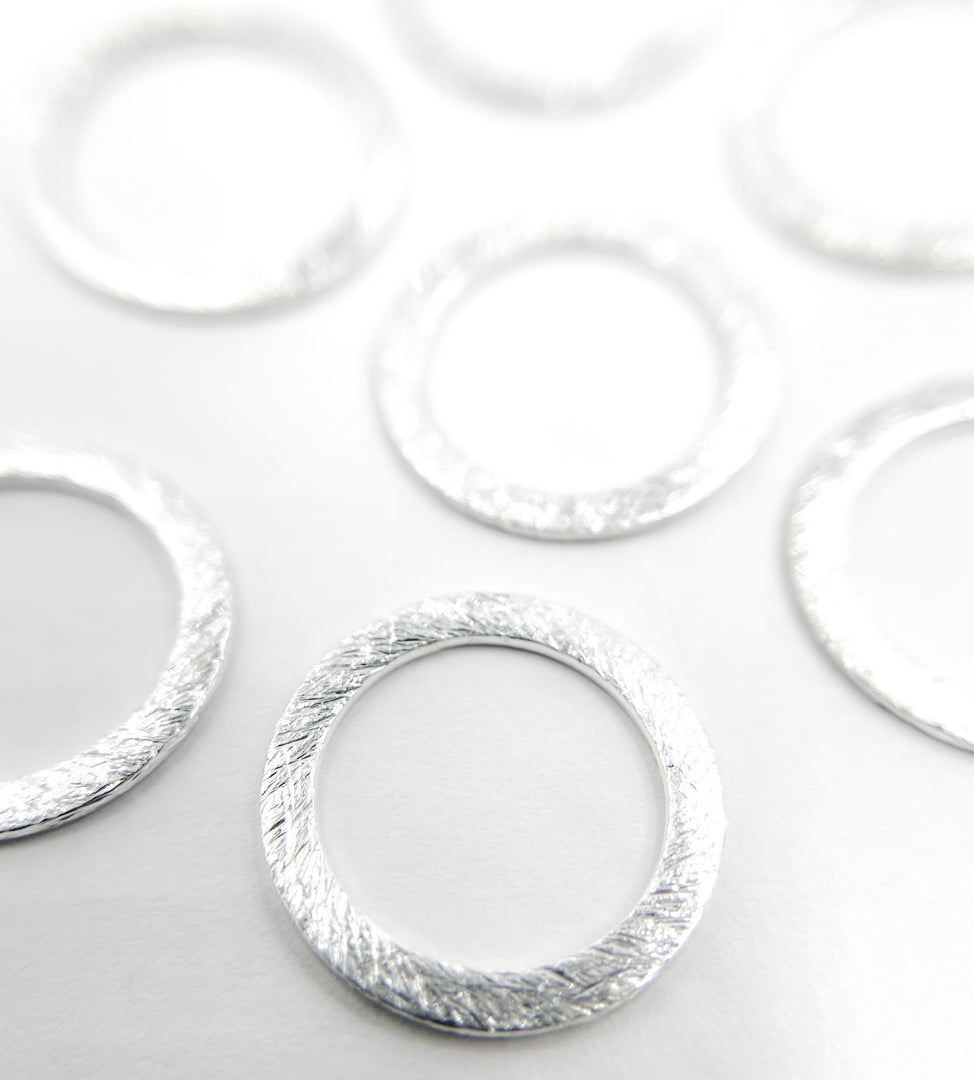 BS2-SS. Sterling Silver Circle Connector 15mm