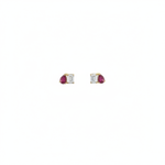 Load image into Gallery viewer, ER426237. 14k Solid Gold Diamond and Gemstone Fancy Stud Earrings