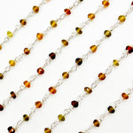 Load image into Gallery viewer, MTO22. Petro Tourmaline Sterling Silver Wire Chain

