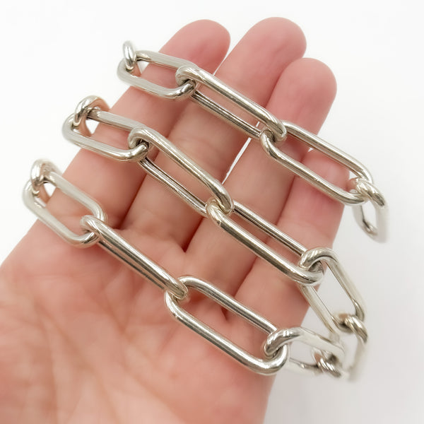 Sterling Silver Paperclip Chain