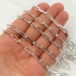 Load image into Gallery viewer, 925 Sterling Silver Diamond Cut Paperclip Chain. Z1SS
